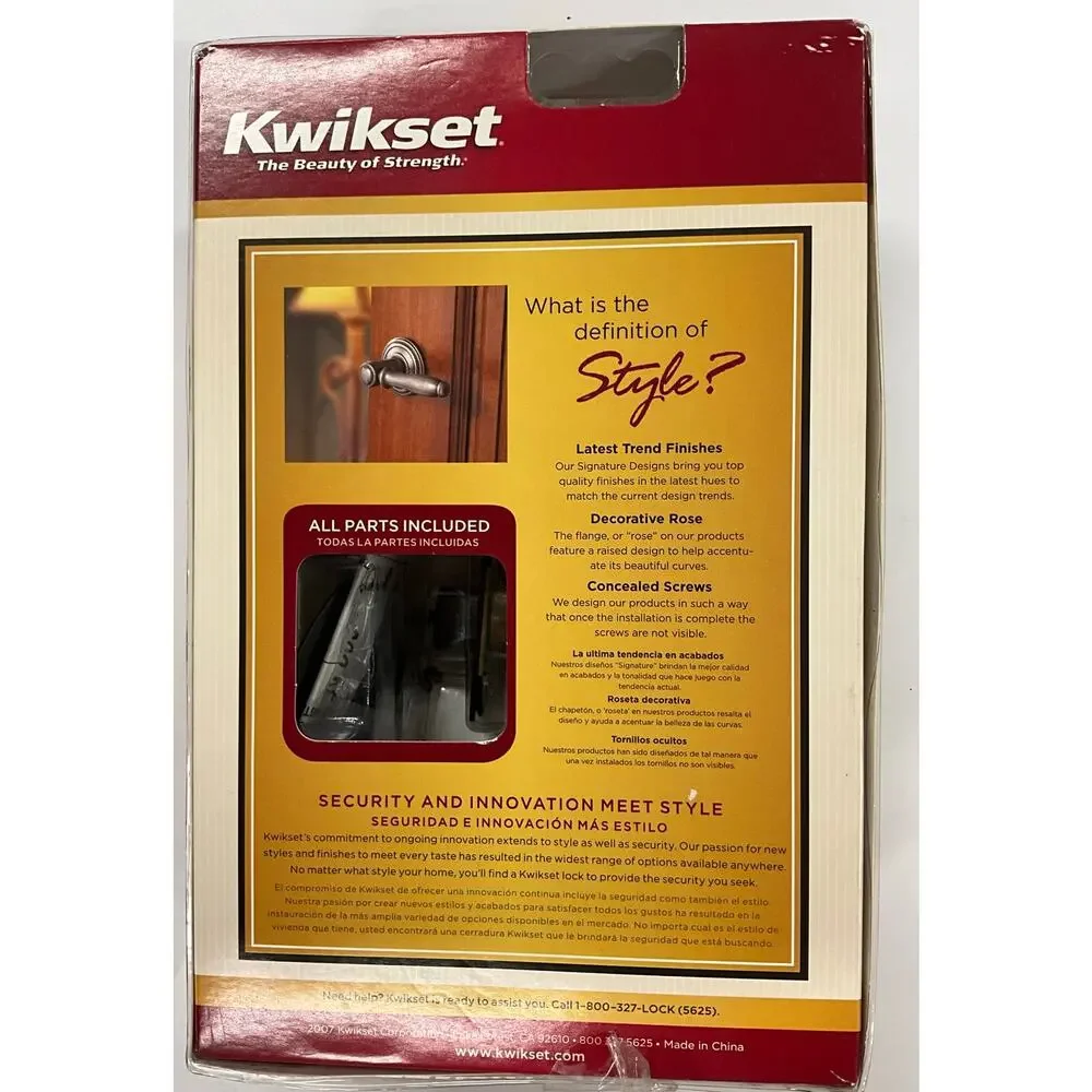 NEW Kwikset 720TNL Tustin Lever Hall/Closet Venetian Bronze ANSI Grade 2